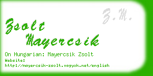 zsolt mayercsik business card